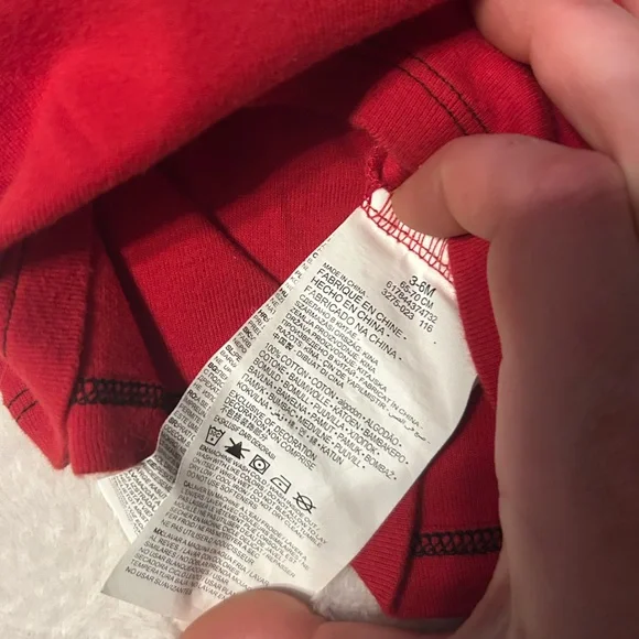 Baby Jordan set & tee | Size: 3-6 months | Colors: white & black, red - Picture 5 of 13